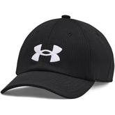 Under Armour Boys' Blitzing Adjustable Hat , Black (001)/White , One Size Fits Most
